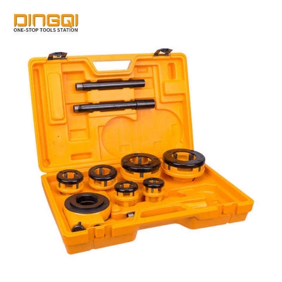 Picture of 🛠️ DingQi Professional 6PCS Pipe Tools Ratchet Die Stock Set – Sizes 1/2" to 2" (137106) (Yellow)