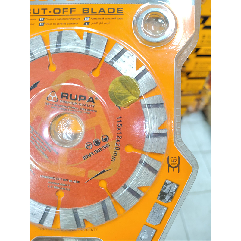 Picture of 💎 RUPA 4" / 115mm V-Shape Type Premium Diamond Cut-Off Blade (Yellow)