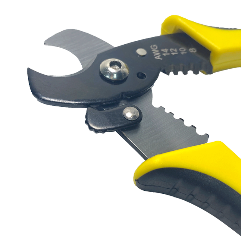 Picture of 🛠️ FB6001 8" Multi Tool Wire Stripper – Cable Cutting & Stripping Pliers (Yellow)