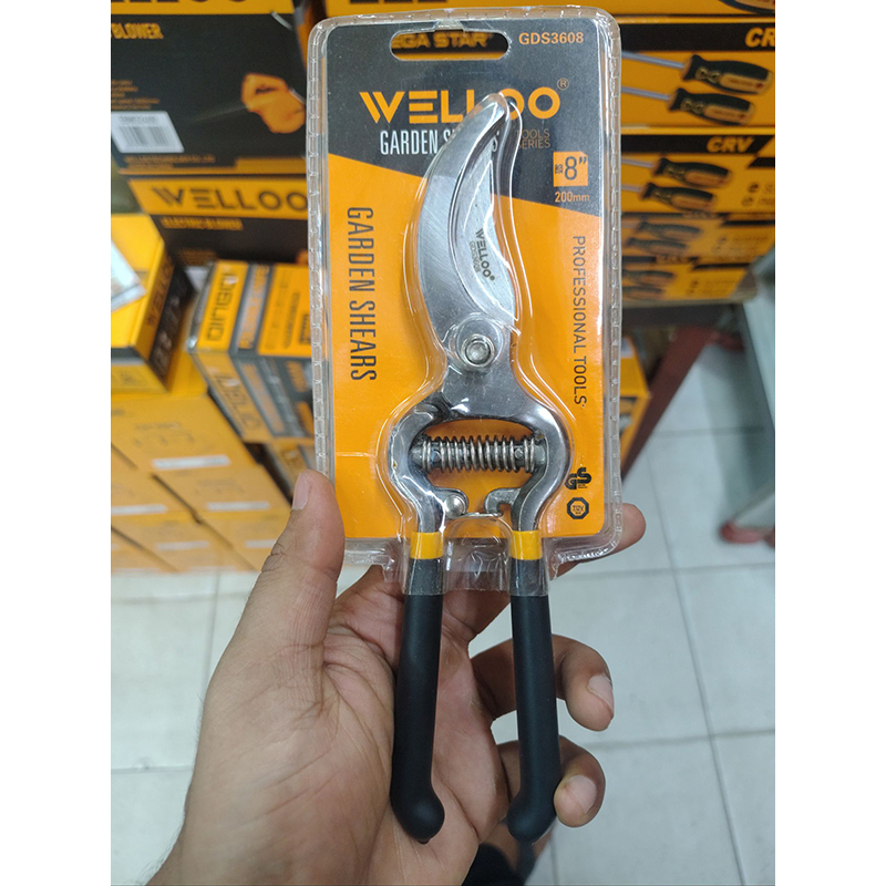 Picture of WELLOO 8" Inch Garden Shears,Tree branch Cutter GDS3608 (Yellow)