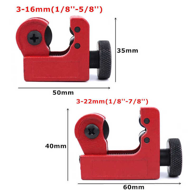 Picture of Tube Cutter Cutting Tool Copper Brass Aluminium Plastic Tube Shear Pipe Cutter for 3-16/3-22mm Mini (Red)