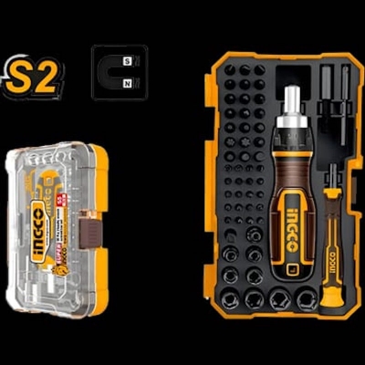 Picture of 55PCS SCREWDRIVER & PRECISION SCREWDRIVER BIT SET HKSDB0558 (Black)