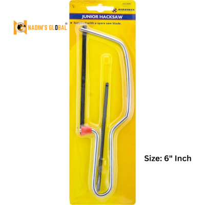 Picture of Junior Hacksaw 6 Inch – Durable Mini Hand Saw with Spare Blade (Yellow)