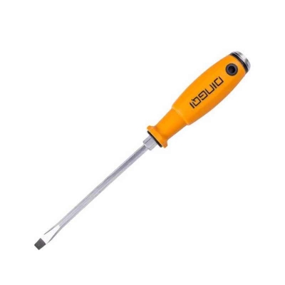 Picture of DingQi 6" inch Wholesale Head Retractable Mini Slotted (-) Phillips Magnetic Slot Screwdriver-68006 (Yellow)