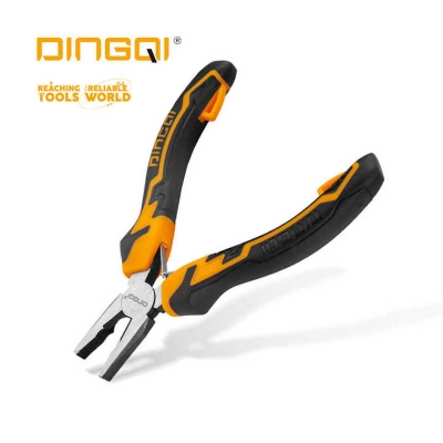 Picture of DINGQI 5 Inch Hand Tools Wire Cutters Cutting Pliers Nipper Anti-Slip Rubber Mini Diagonal Pliers-21001 (Black)