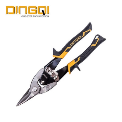 Picture of DingQi 10" Aviation Tin Snip Scissors for Cutting Steel CR-V Material Straight Cutter-65005 (Black)