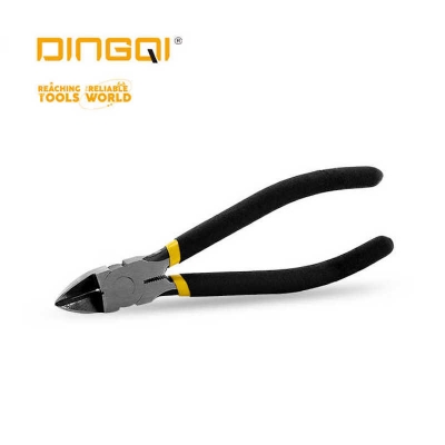 Picture of DINGQI 6 Inch Precision Electronic Diagonal Pointed Head Cutters Plier Clean Cut Micro Wire Cutter Shear Flush Cutter-BB02206 (Black)