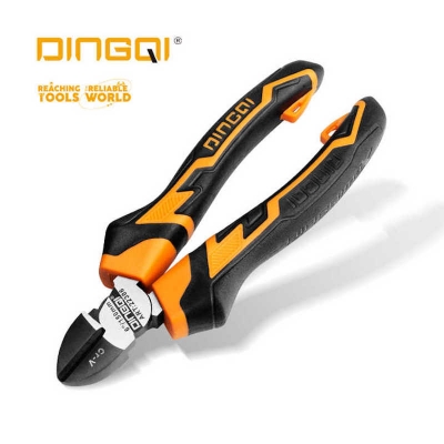 Picture of DingQi Professional Multi Purpose Tool Set Chrome Vanadium 6" Diagonal Wire Cutting Pliers for Wires-22306 (Black)