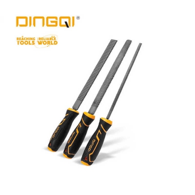 Picture of DINGQI 8 Inch Wood Rasp File 3 Pcs Round Half Round Flat Wood Rasp Set-64010 (Black)