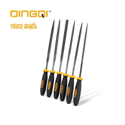 Picture of DINGQI Wholesale 6pcs Metal Flat Files Multipurpose Rasp Needle Files Set Tools-64011 (Yellow)