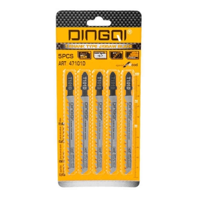 Picture of DINGQI T Shank Jigsaw Blades Assorted Jig Saw Blade Set for Cutting Wood Plastic Metal-47101B (Silver)