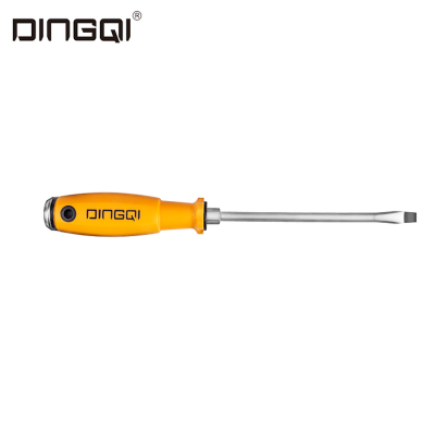Picture of DingQi 6" inch Wholesale Head Retractable Mini Slotted (-) Phillips Magnetic Slot Screwdriver-68006 (Yellow)