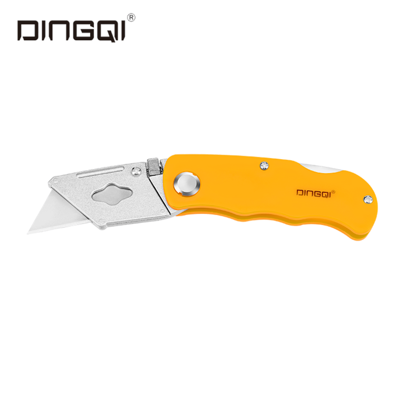 Picture of Dingqi 5 Pcs Professional Plastic Handle Yellow Small Sharp Foldable Utility NT Cutter-63104 (Orange)
