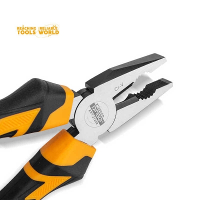 Picture of Dingqi Wire Cutter for Electrician Repair Clamp Plier Combination Steel High Quality 6 Inch Multi FUNCTIONAL TPR Handle- 21206 (Black)