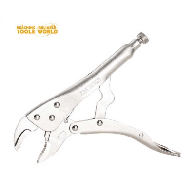 Picture of DINGQI 10 Inch High Quality Straight Jaw Locking Pliers CRV Vise Grip Locking Pliers-BG01101 (Silver)