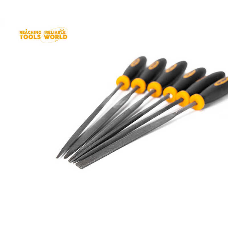 Picture of DINGQI Wholesale 6pcs Metal Flat Files Multipurpose Rasp Needle Files Set Tools-64011 (Yellow)