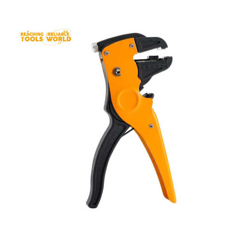 Picture of DINGQI Brand New 2 in 1wire Stripper Tool Alloy Steel Wire Stripper Multi Hand Tool-WSP0704 (Yellow)