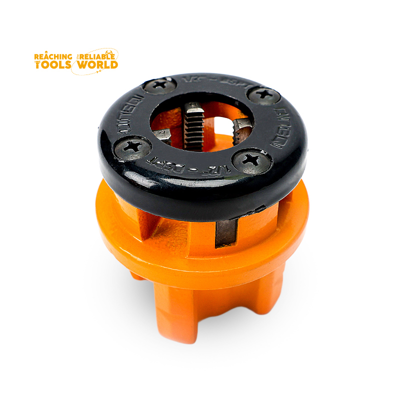 Picture of DINGQI 3/4" INCH PIPE THREAD HEAD & PVC PIPE CUTTER RATCHET DIE STOCKS -136001 (Orange)