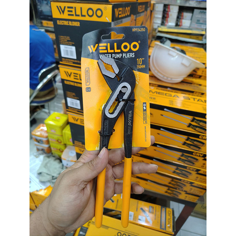 Picture of 🔧 WELLOO 10-Inch Pump Pliers | Adjustable Multi-Purpose Hand Tool – HPP24250 (Yellow)