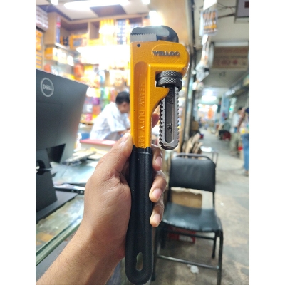 Picture of WELLOO Multi-Functions Corner 14" Pipe Wrench, Japan Type HPW0814 🛠️🔧 (Yellow)