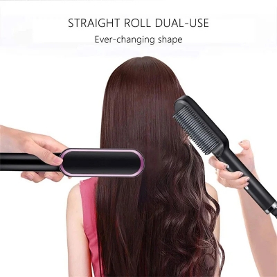 Picture of Hair Straightener Quick Heated Electric Hot Comb Hair Comb Personal Care Multifunctional Hairstyle Brush