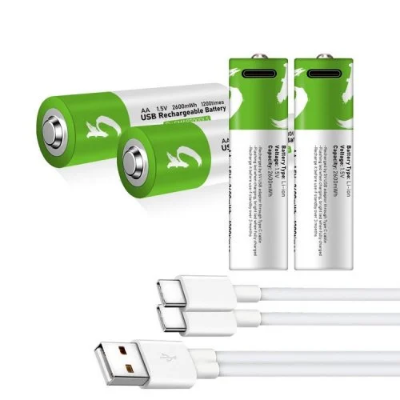 Picture of [Original] USB Type-C Fast Charging Rechargeable Battery AA  1.5V (4 piece Battery)