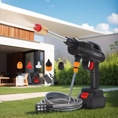 Picture of High Power Car Washing Guns Wireless Rechargeable Portable High-pressure Water Pump 21V
