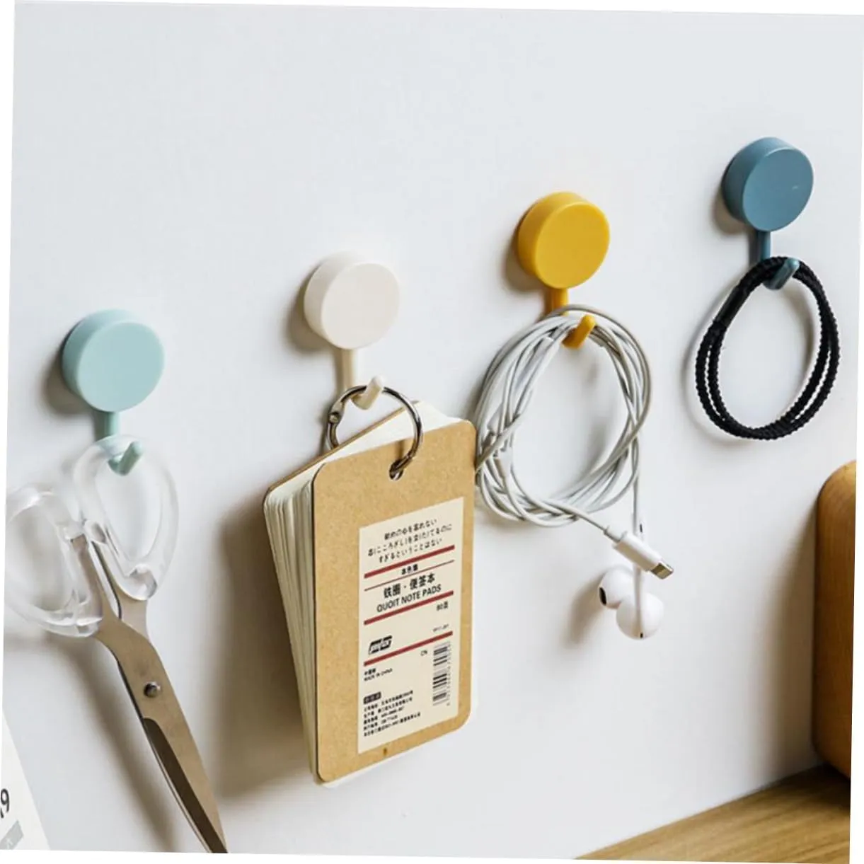 Picture of 20 pcs Wall Hanging Hooks, Punch Free Hook for kitchen, bedroom or any tipe of accessories