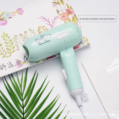 Picture of 2024 Cartoon Fashion Hair Dryer for Children/Students/Dormitories/Travel Portable Foldable 2-speed Home Hair Dryer