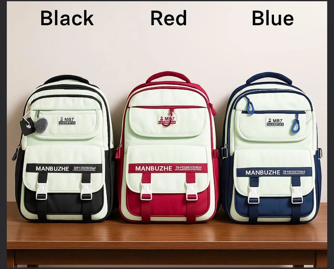 Picture of Academy Style School Bag Book Bag Lightweight College Student Backpack(Black)