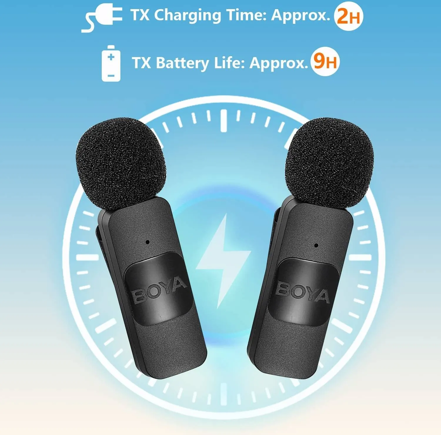 Picture of BOYA BY-V20 2.0 2.4GHz Wireless Microphone(1+2 for Type-C) for Type C Device's
