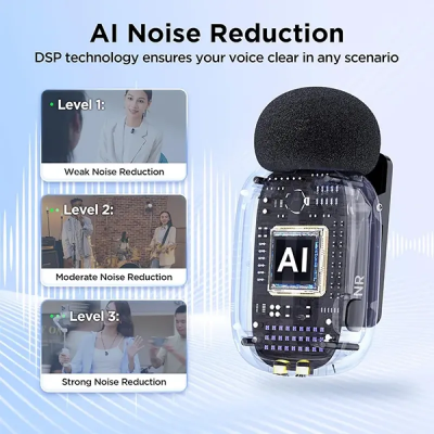 Picture of BOYA mini-17 The World's Tiniest Wireless Microphone (1RX, 1TX) for Type C Device's