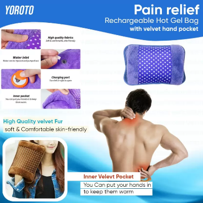 Picture of Electric Hot Water Bag Pain Remover - Multicolour - Hot Water Bag