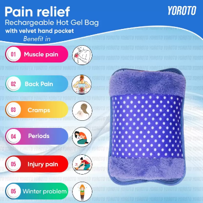 Picture of Electric Hot Water Bag Pain Remover - Multicolour - Hot Water Bag