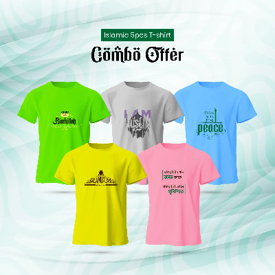 Picture of Comfortable Jersey Fabrics T-shirt 5 pcs combo