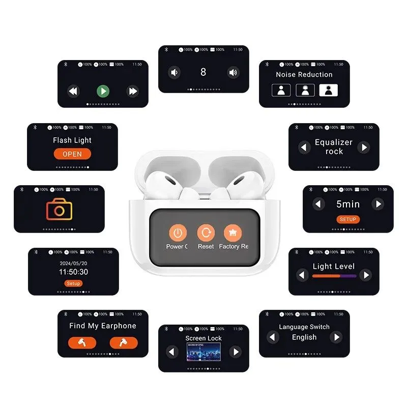 Picture of ANC Earbuds Touch Screen Display (White)