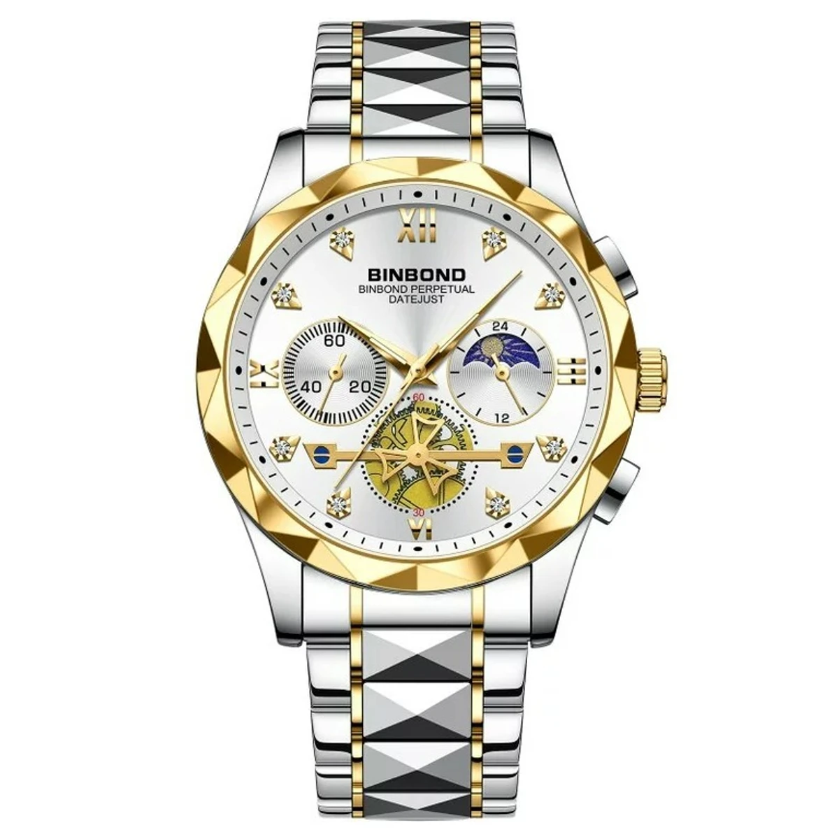 Picture of BINBOND B1236 Brand Fashion Tourbillon Dial Quartz Watches Men’s Luxury Stainless Steel