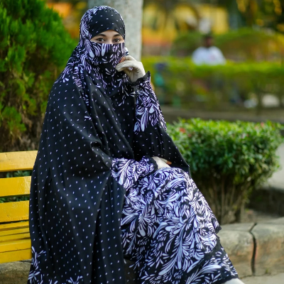Picture of Elegant Palazzo long Khimar Set