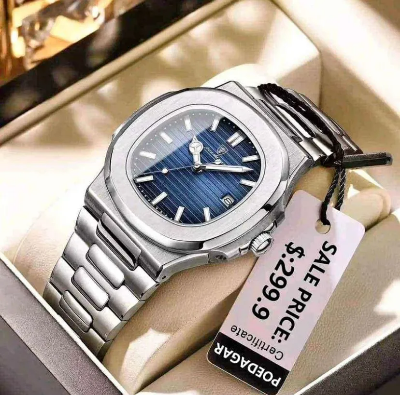 Picture of Poedagar 613 Luxury Stainless Steel Strap Watch (Blue Dial)