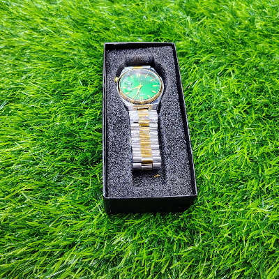 Picture of Citizen Watch Silver & Golden Chain with Green Display