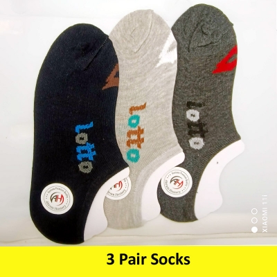 Picture of 3 Pairs Comfortable Cotton Socks for Men's,- Ankle Socks Multicolor