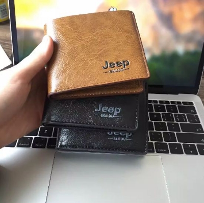 Picture of short Leather Wallet Money bag For Men