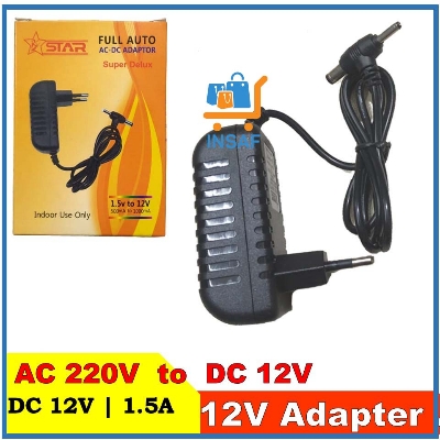 Picture of AC/DC ADAPTER 1.5 to 12 Volt Adapter Full Auto Adapter Black