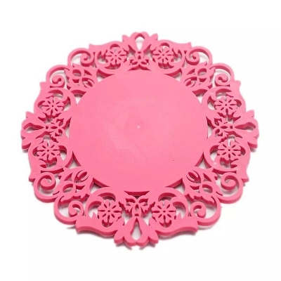 Picture of Imported 2 Pcs Silicone Dining Table Mats, Coffee Mug Placemats Coaster Mats