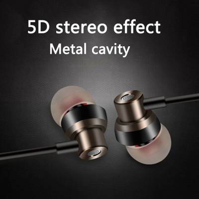 Picture of UiiSii HM 13 In-Ear Earphone (With Pouch) | UiiSii HM13 Wired Noise Cancelling Dynamic Heavy Bass Music Metal In-ear with Mic Earphone UiiSii HM13 Black