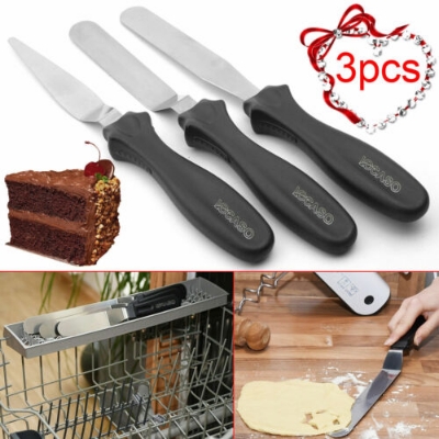 Picture of Kitchen Knife 3Pcs set Cake Spatula Palette Knife Cakes Icing Pastry Tools Multicolor