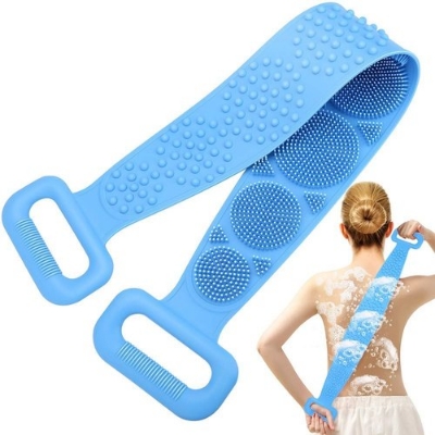 Picture of Silica gel Bath Towel Back Strip Belt Bathroom Tools -1 pcs