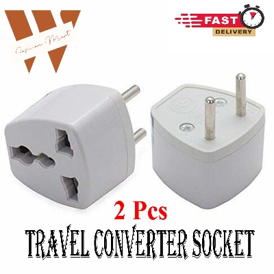 Picture of Travel Converter Socket 2 pin to 3 pin Universal Adapter Converter