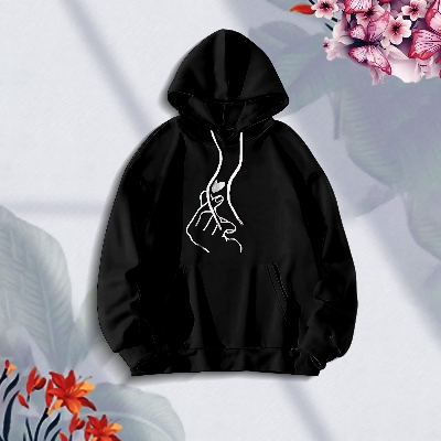Picture of Premium Comfortable (Love Turi-Black) Ladies winter hoodie