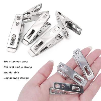 Picture of Stainless Steel Cloth Drying Clip-Silver 20 Piece Set - Hanger - cloth hanger